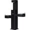 Global Industrial Outdoor Bottle Filling Station & Bi-Level Drinking Fountain, Black Powder Coat 761220BK - alternate 1